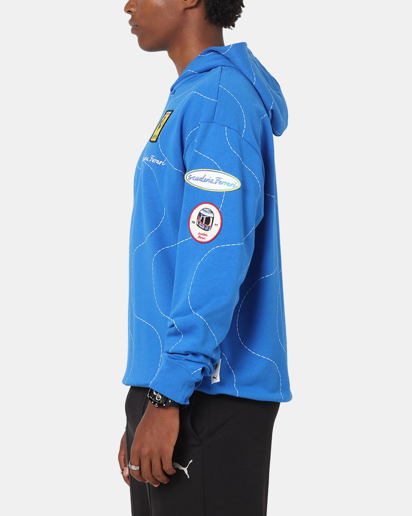 New Arrival Wolf like Puma X Scuderia Ferrari Monza Hoodie Steer Blue