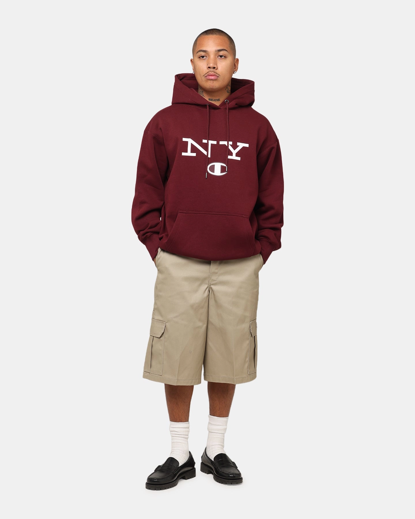 Champion Rochester Graphic Hoodie Red Teen Fashion