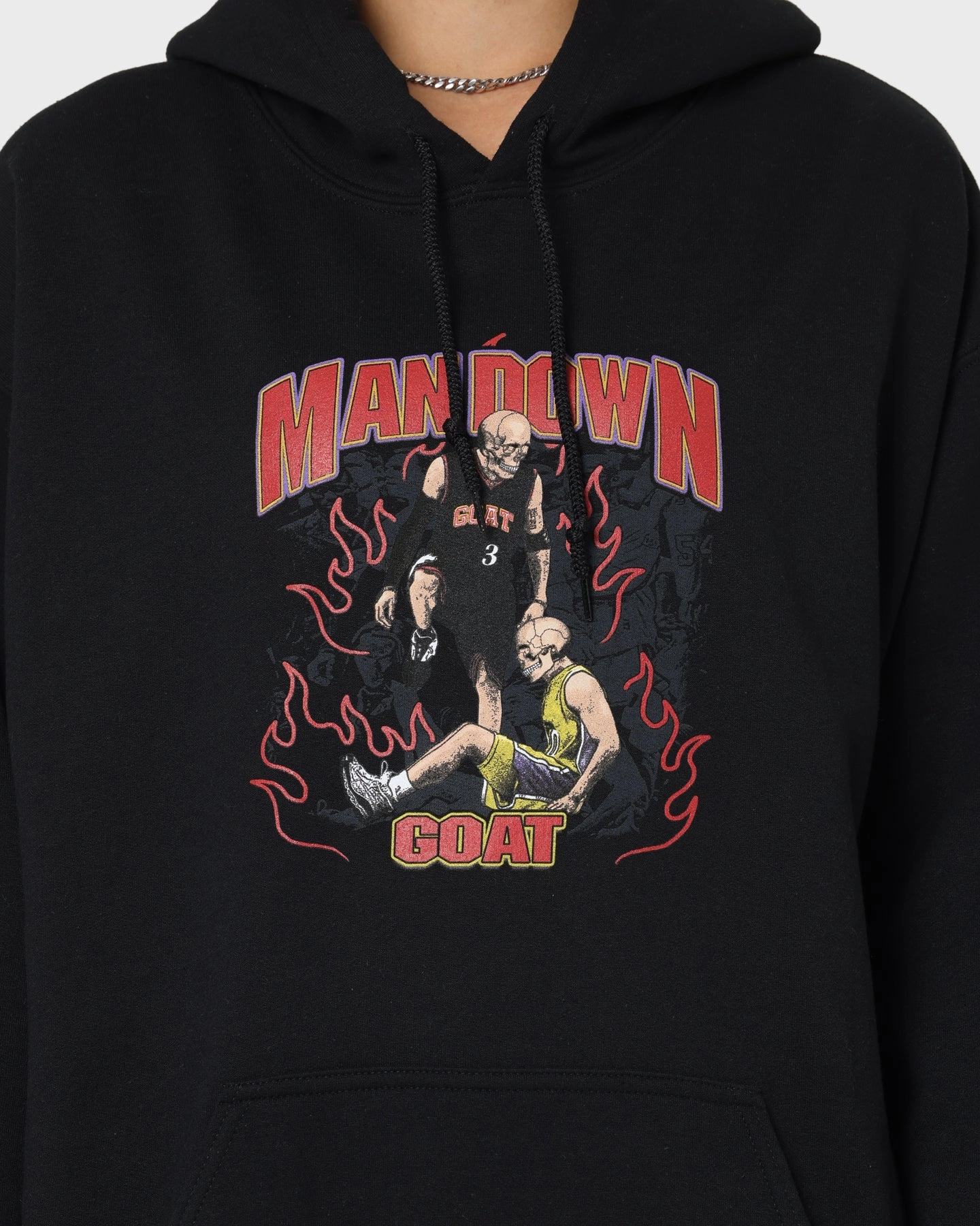 Goat Crew Man Down Hoodie Black Ergonomic Cut moonlight