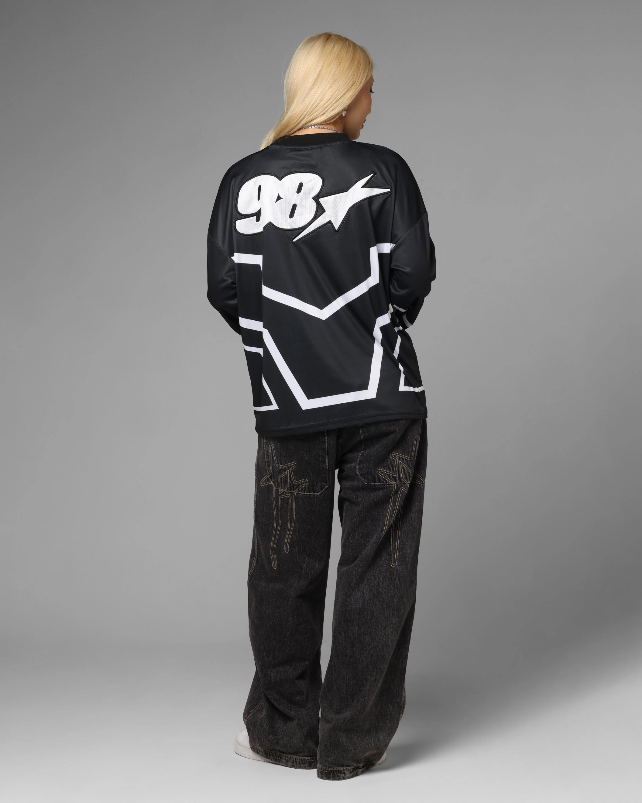 Loiter Thrill Racing Long Sleeve T-Shirt Black Trendy Style AllSeasonWear