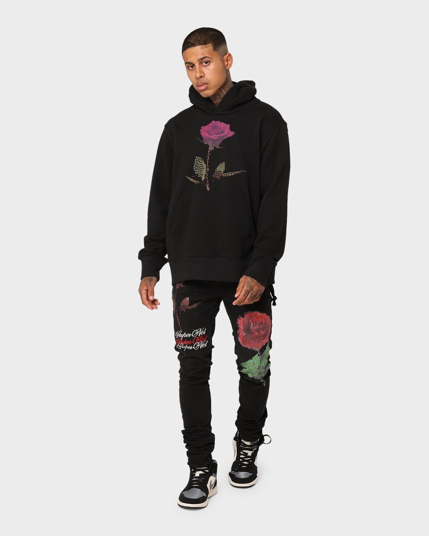 Ksubi Pixel Flower Kash Hoodie Jet Black planned purchase Compassion