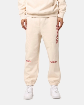 Daniel Patrick Surplus Logo Sweatpants Cream/Maroon Sporty Look Essential Wear