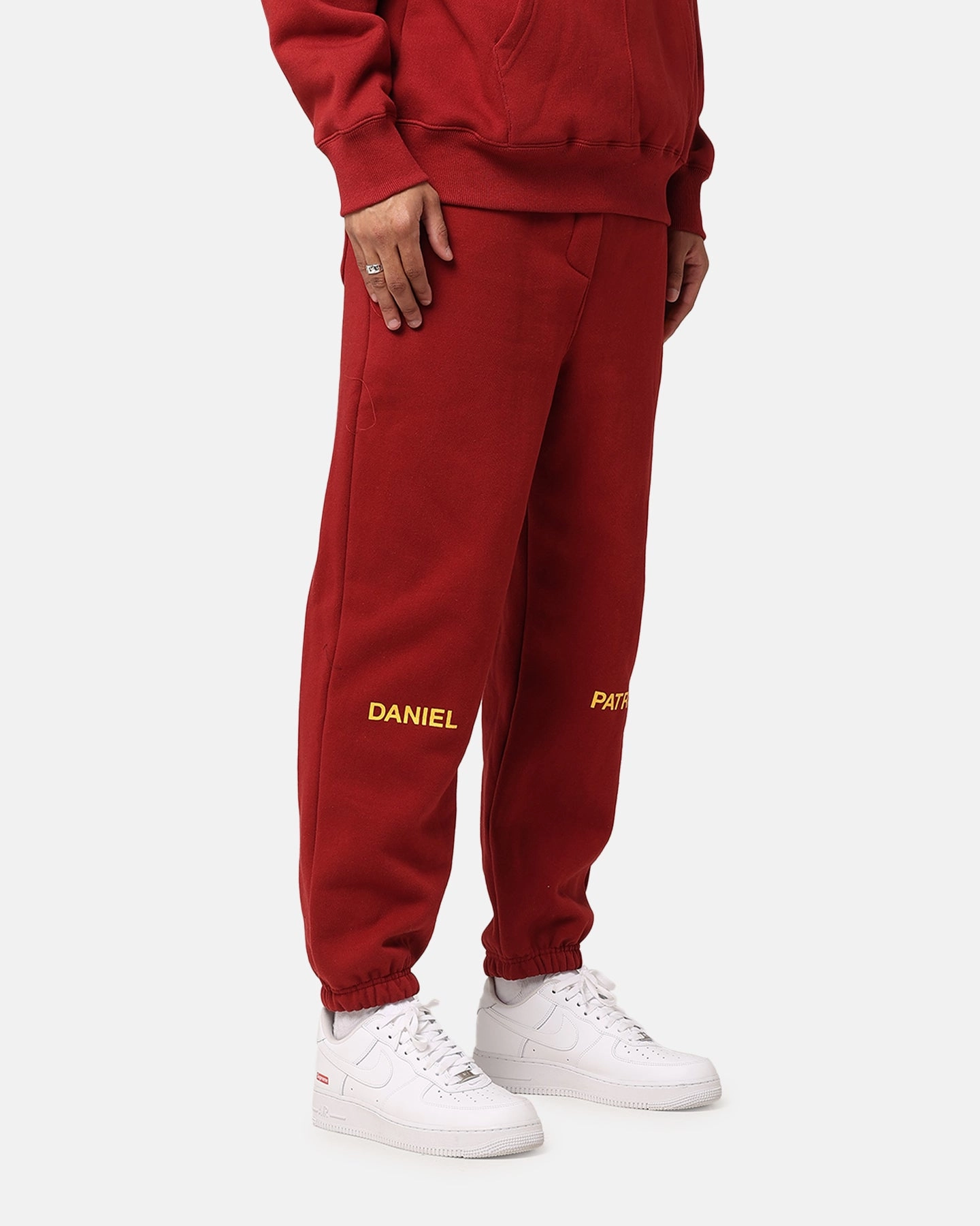 UV Protection Everyday Must-have Daniel Patrick Surplus Logo Sweatpants Maroon/Yellow