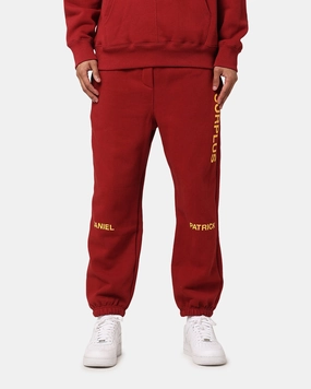 HighRiseWaist Daniel Patrick Surplus Logo Sweatpants Maroon/Yellow