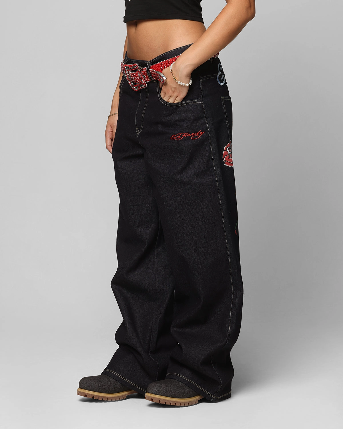 Ed Hardy Denim Jeans Raw Indigo Relaxed Feel