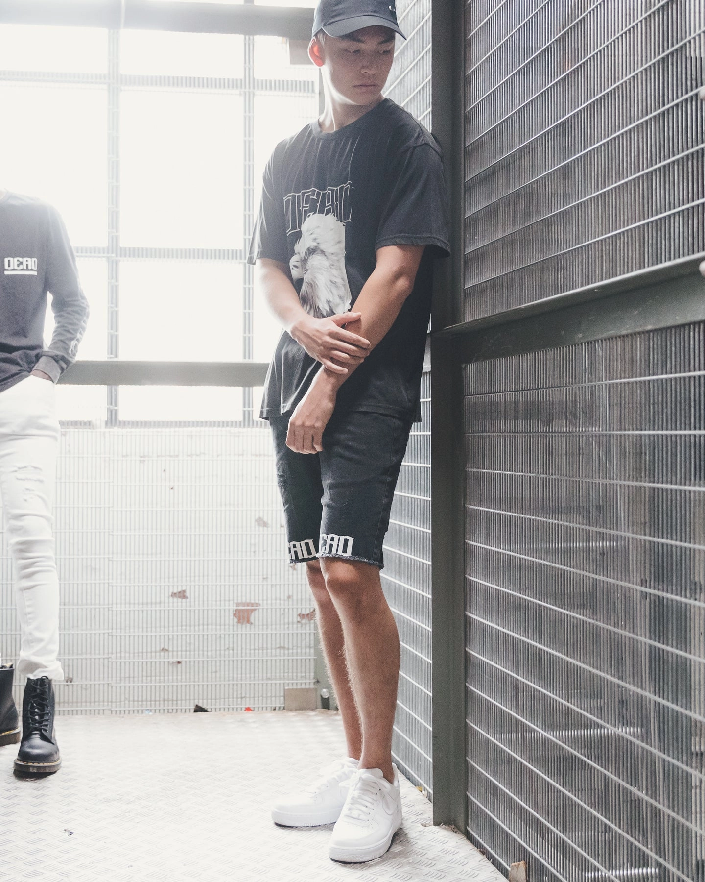 Dead Studios Destroy Denim Short Washed Black low - rise