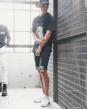 Dead Studios Destroy Denim Short Washed Black low - rise