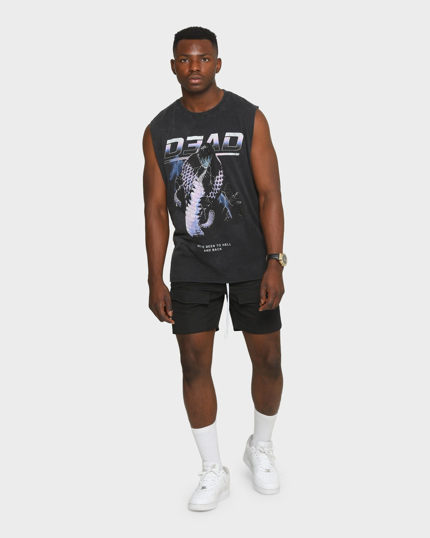 Ultra Soft Blend Dead Studios Men's Snake Pit Muscle Shirt Black