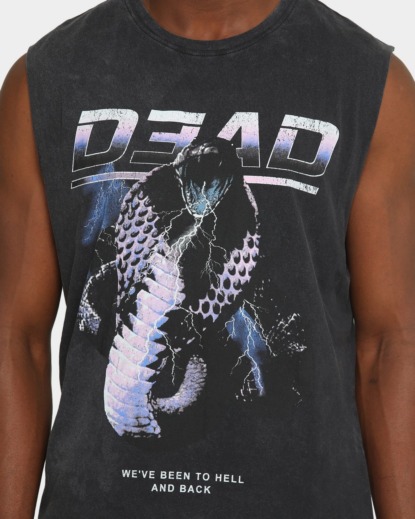 Dead Studios Men's Snake Pit Muscle Shirt Black Abrasion Resistant Fabric