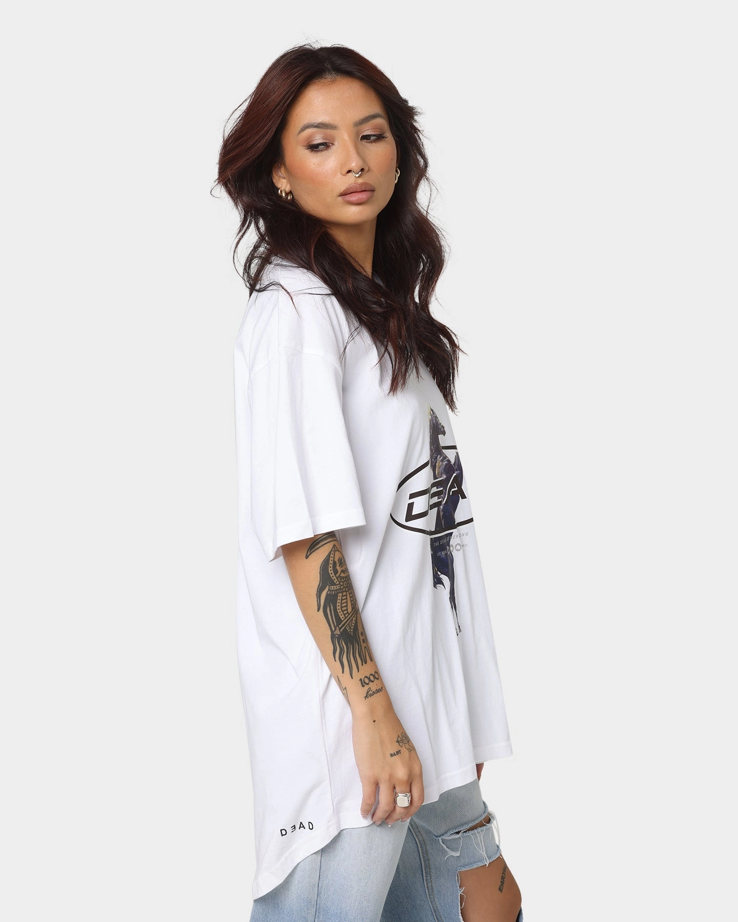 Dead Studios Till We Ride T-Shirt White/Black Tagless Design