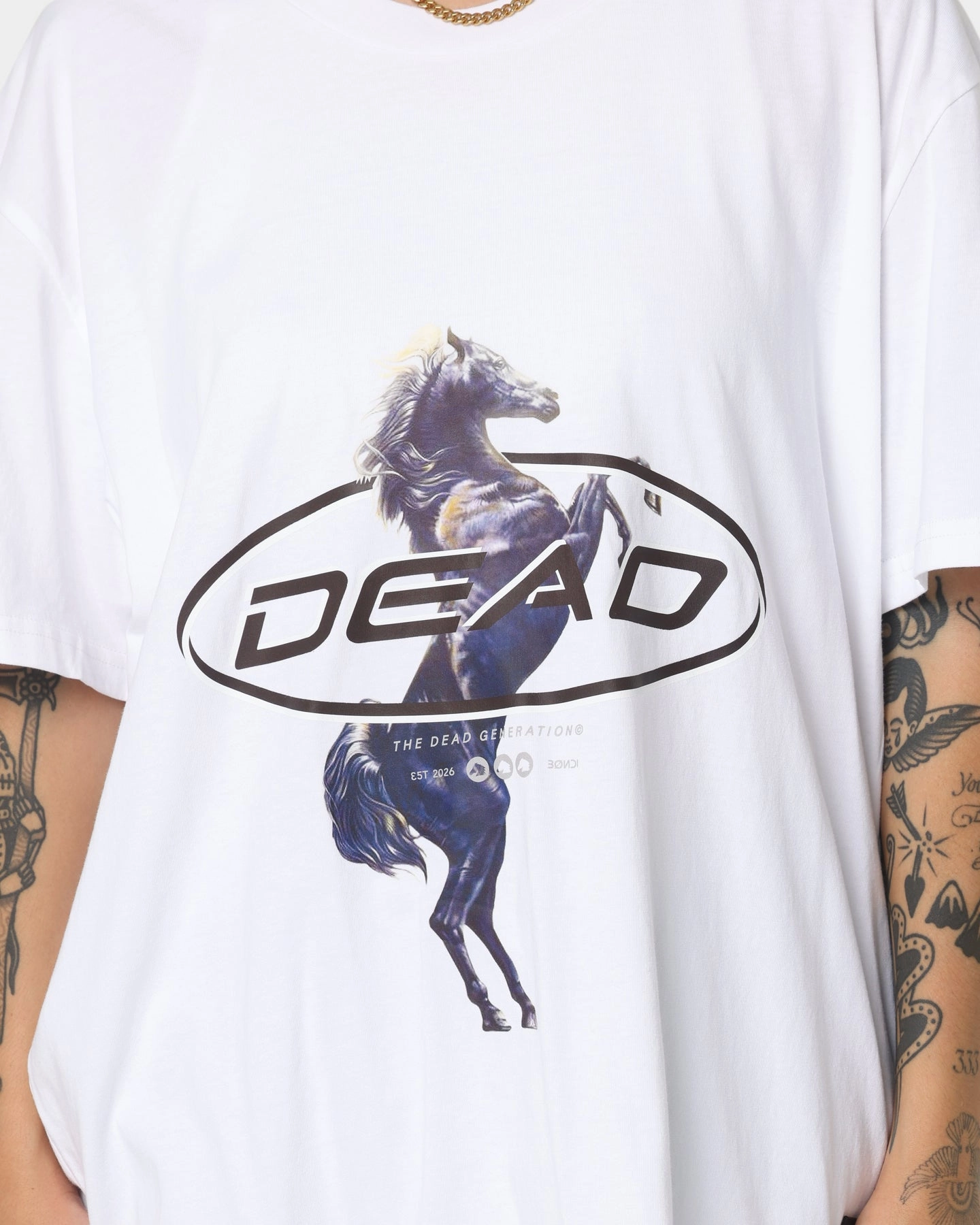 Dead Studios Till We Ride T-Shirt White/Black Stylish Day Wear