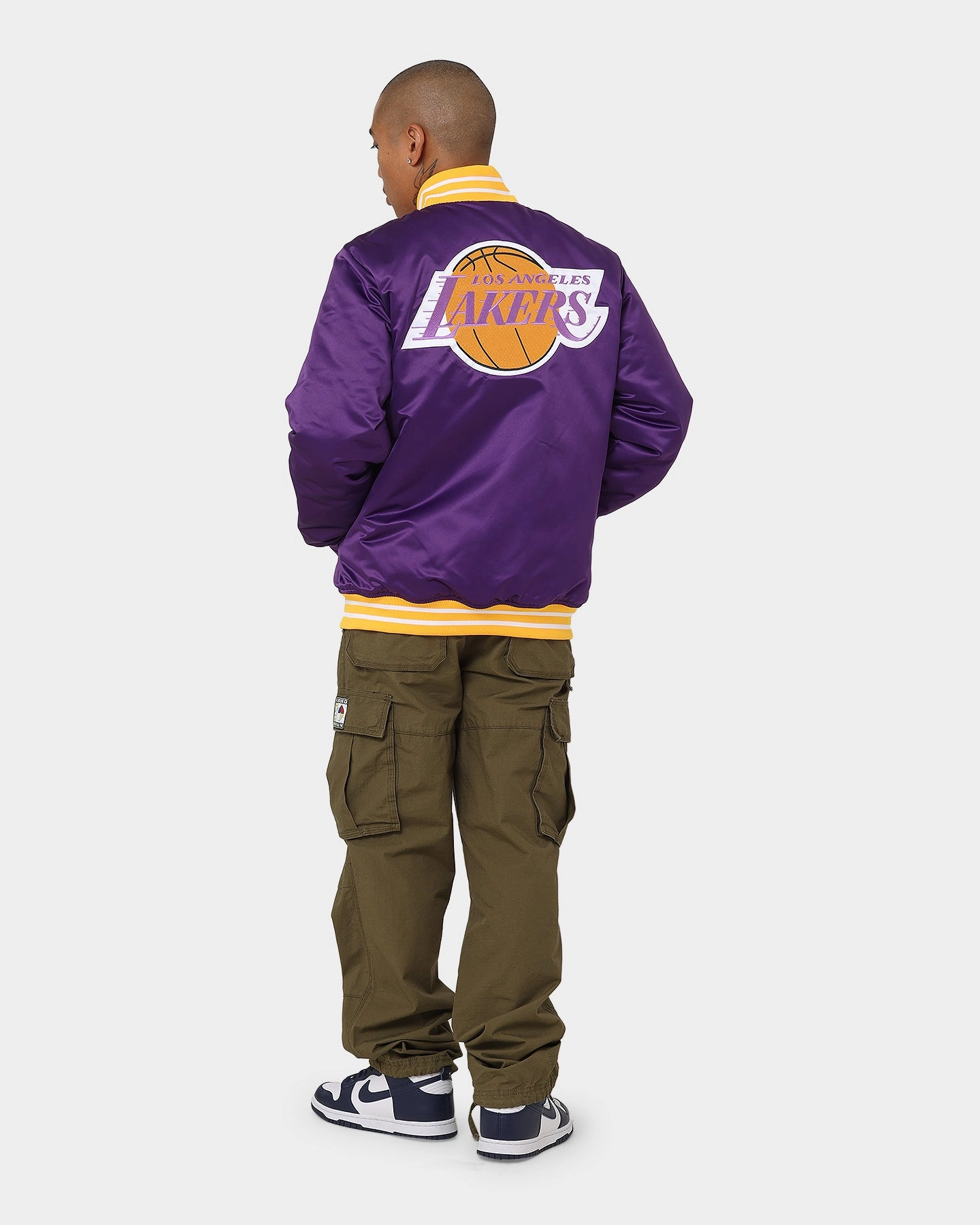 Recommend Detachable Collar Mitchell & Ness Los Angeles Lakers Heavyweight Satin Jacket Purple