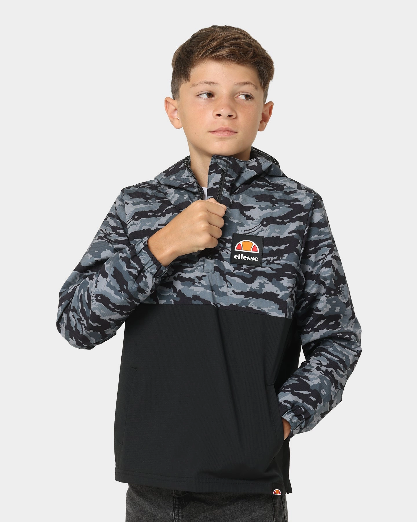 Ellesse Kids' Giameniti Windbreaker Camo/Black swimmers Versatile Protection