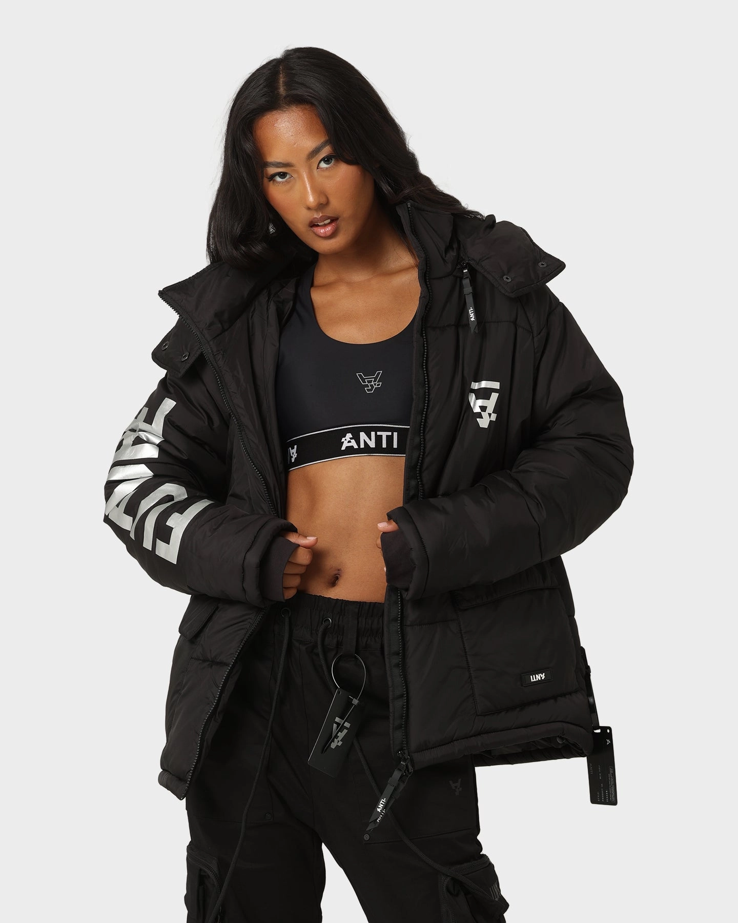 Wax The Anti Order Hyphen ATD Puffer Jacket V2 Black/Silver