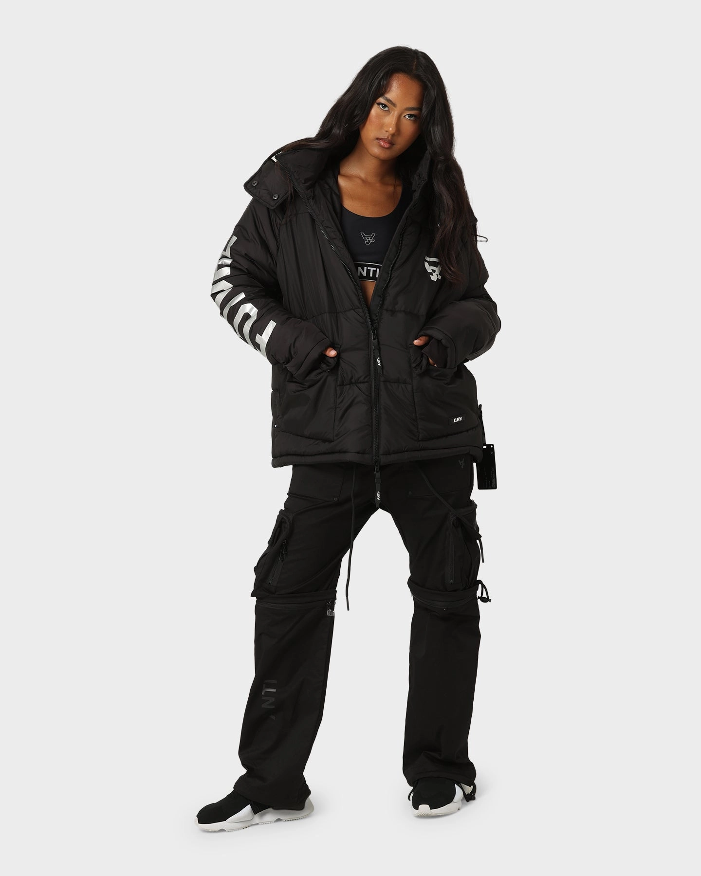 Layered construction The Anti Order Hyphen ATD Puffer Jacket V2 Black/Silver