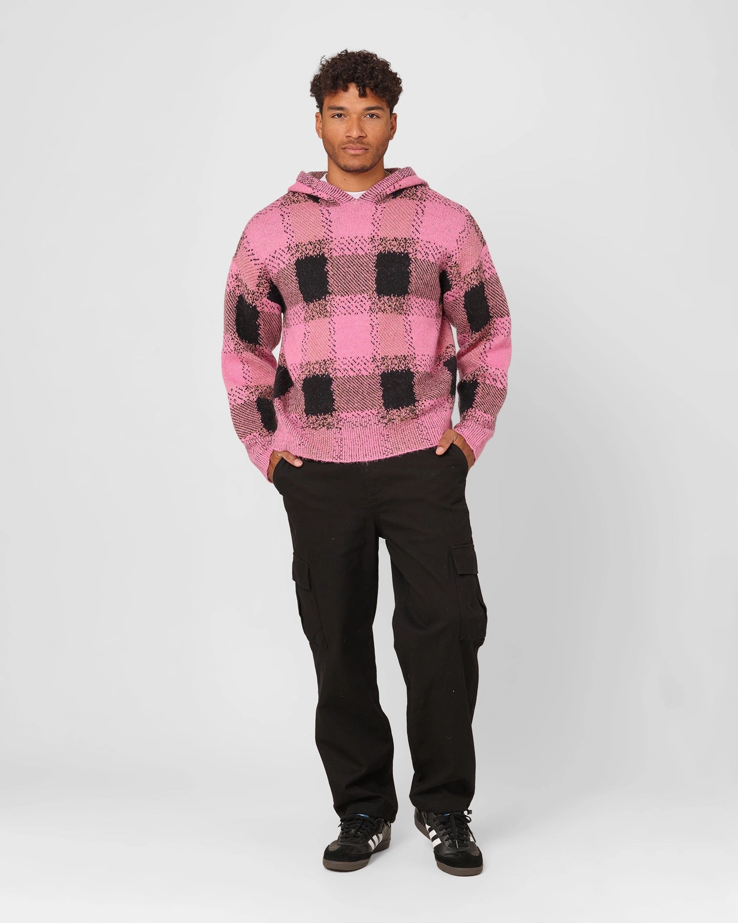 festival XXIII Dalas Plaid Hoodie Pink/Black