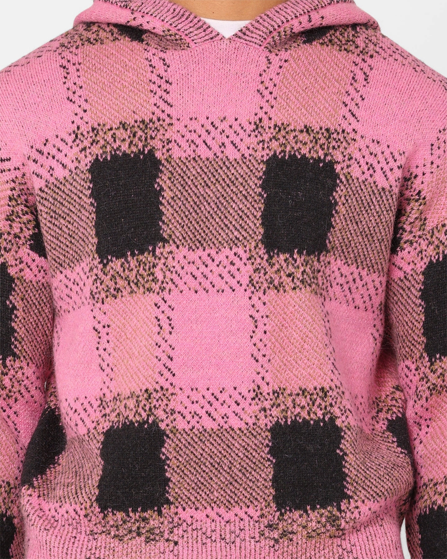 Focus beach bonfire XXIII Dalas Plaid Hoodie Pink/Black