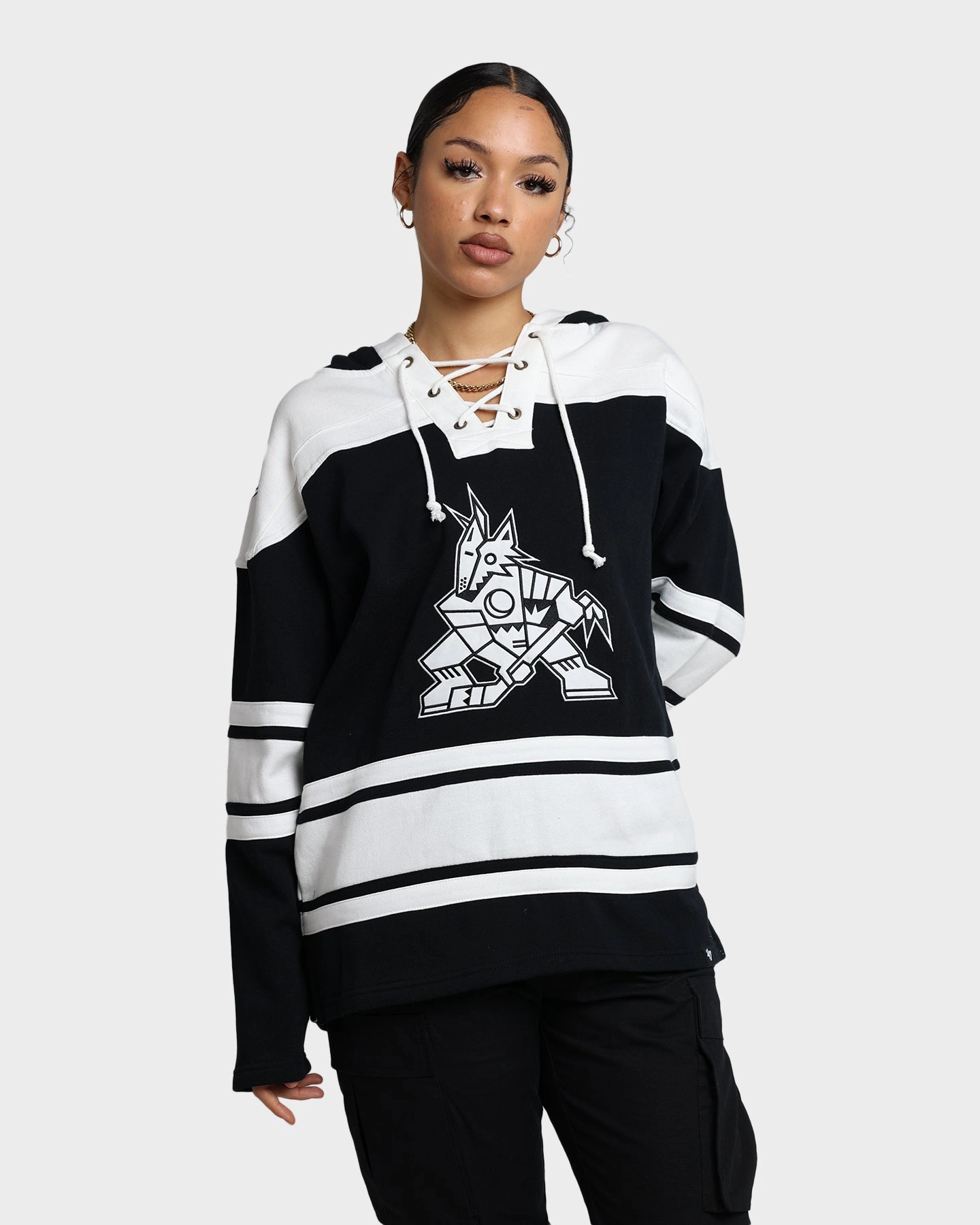 Budget - friendly Influence 47 Brand Arizona Coyotes Superior Lacer Hoodie Jet Black