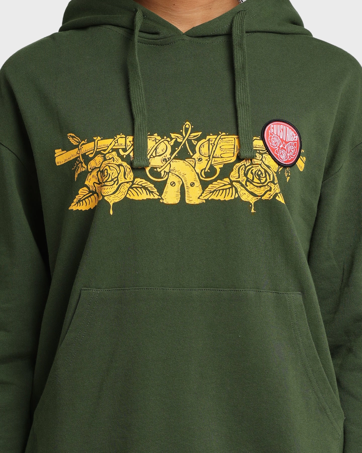 Guns N Roses Gun Logo Hoodie Forest Green Save Limited Edition