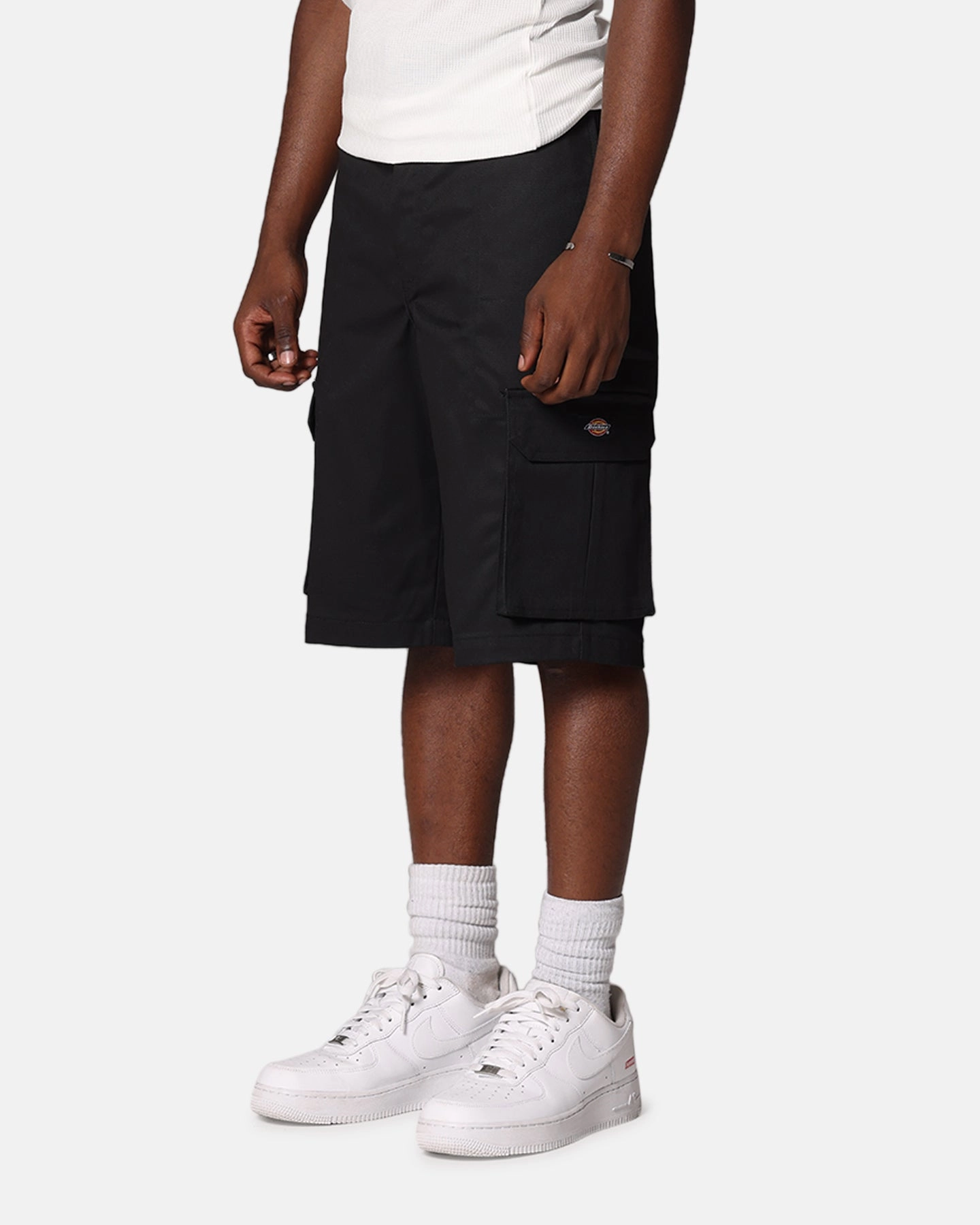 Dickies 131 Slim Straight Cargo Shorts Black Moisture Wicking Technology