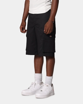Dickies 131 Slim Straight Cargo Shorts Black Moisture Wicking Technology