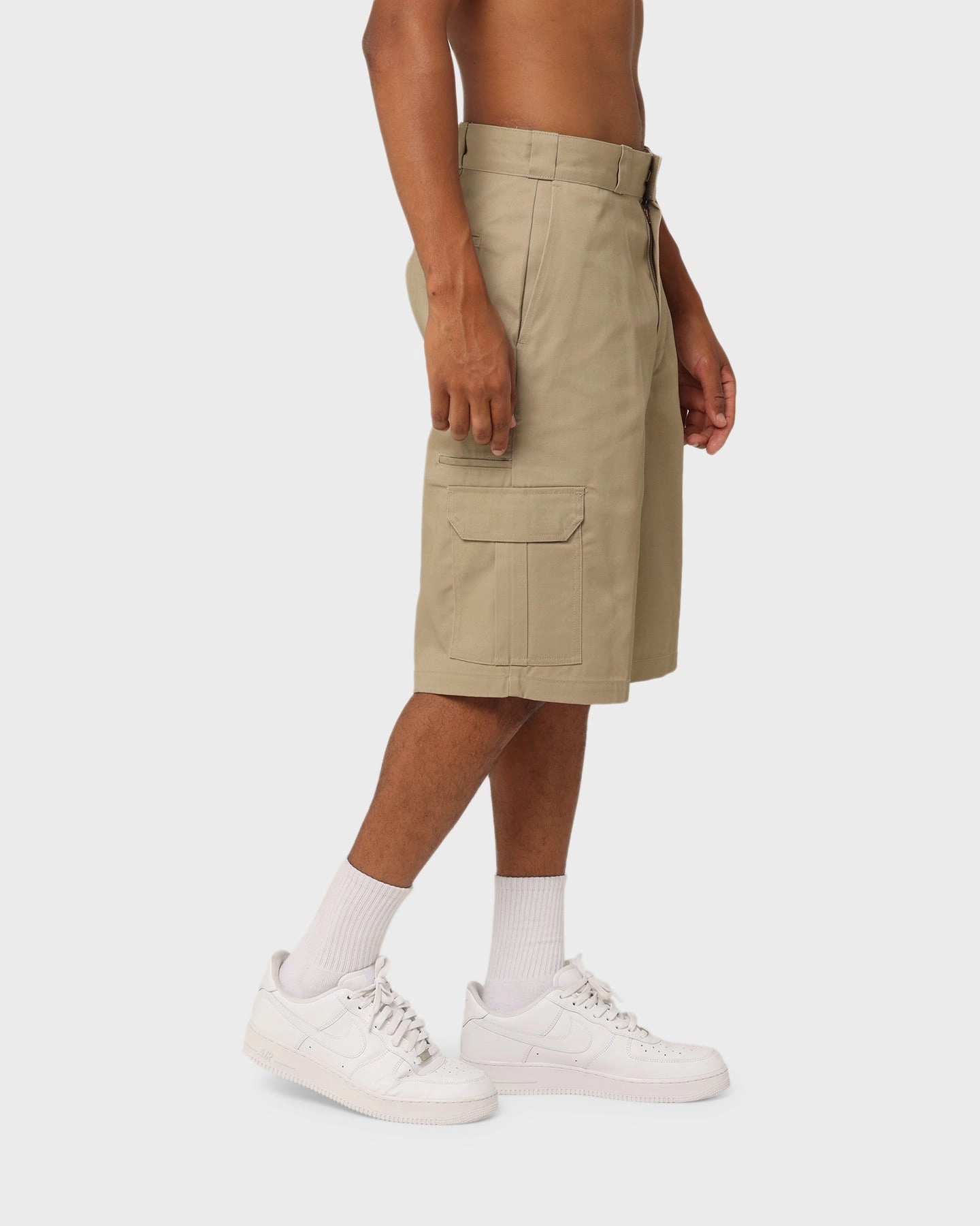 Dickies 42283 Cargo Shorts Khaki Extended Inseam Options Clean Lines
