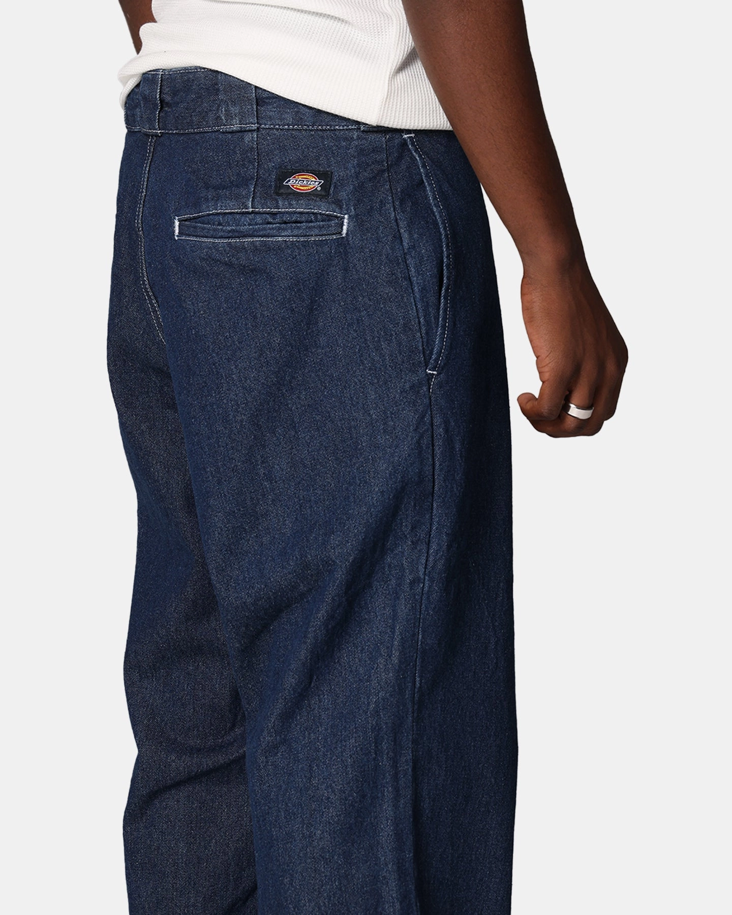 Anti Slip Waistband Fade Resistant Finish Dickies 874 Denim Rinsed Indigo