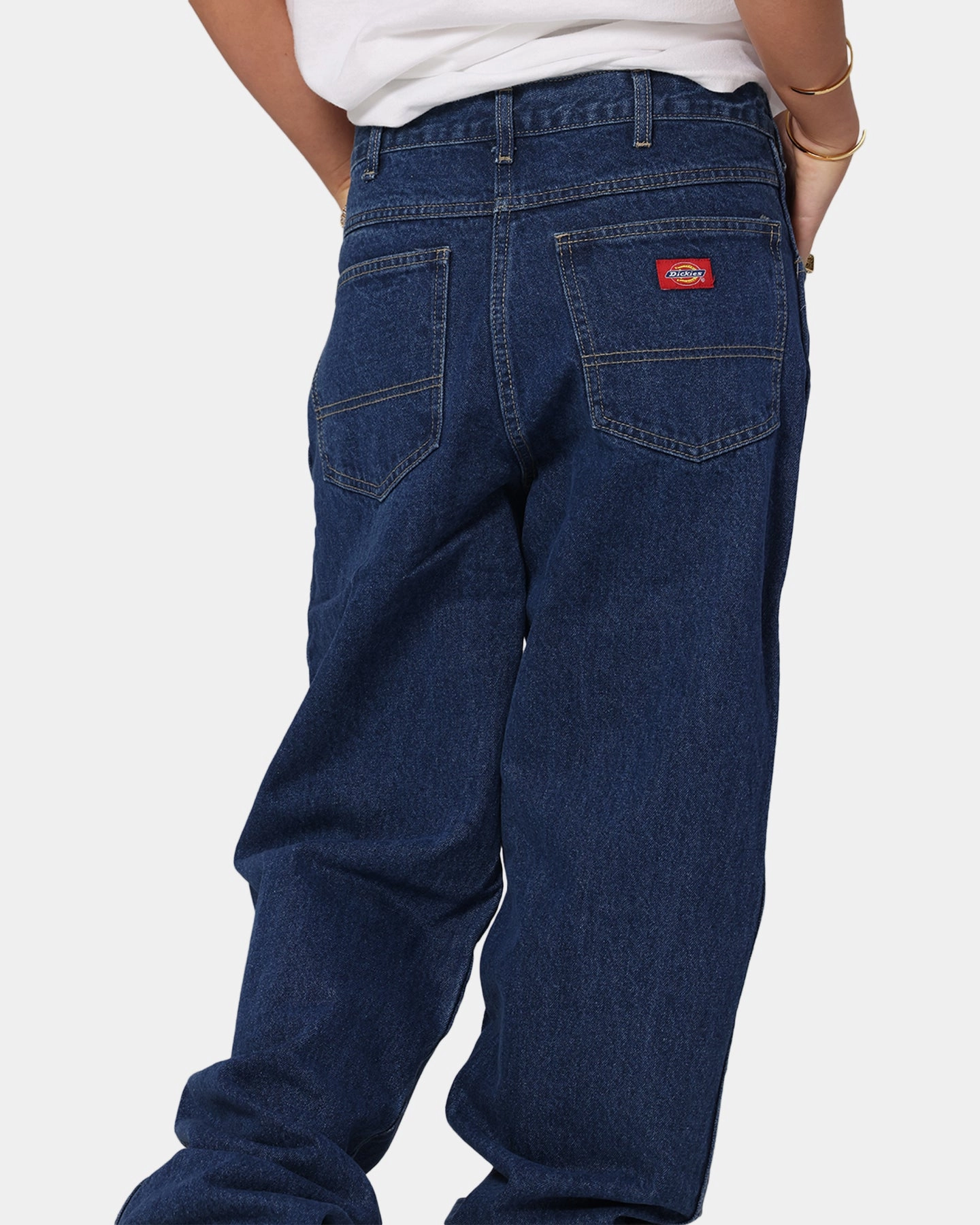 Dickies Relaxed Straight Denim Jeans Stone Washed Indigo Outfit Staple