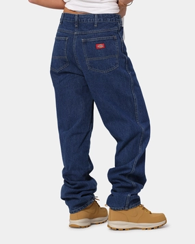 Dickies Relaxed Straight Denim Jeans Stone Washed Indigo Fit For Daily classic clothing