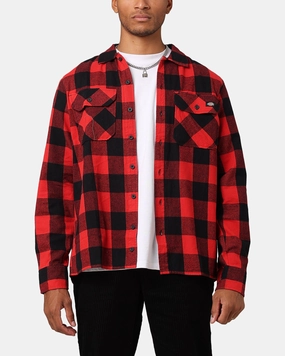 Dickies Sacramento Flannel Shirt Red Easy Wear Option