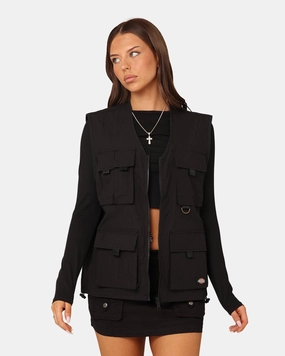 Dickies Women's Round Rock Vest Black planned purchase Ergonomic Paneling