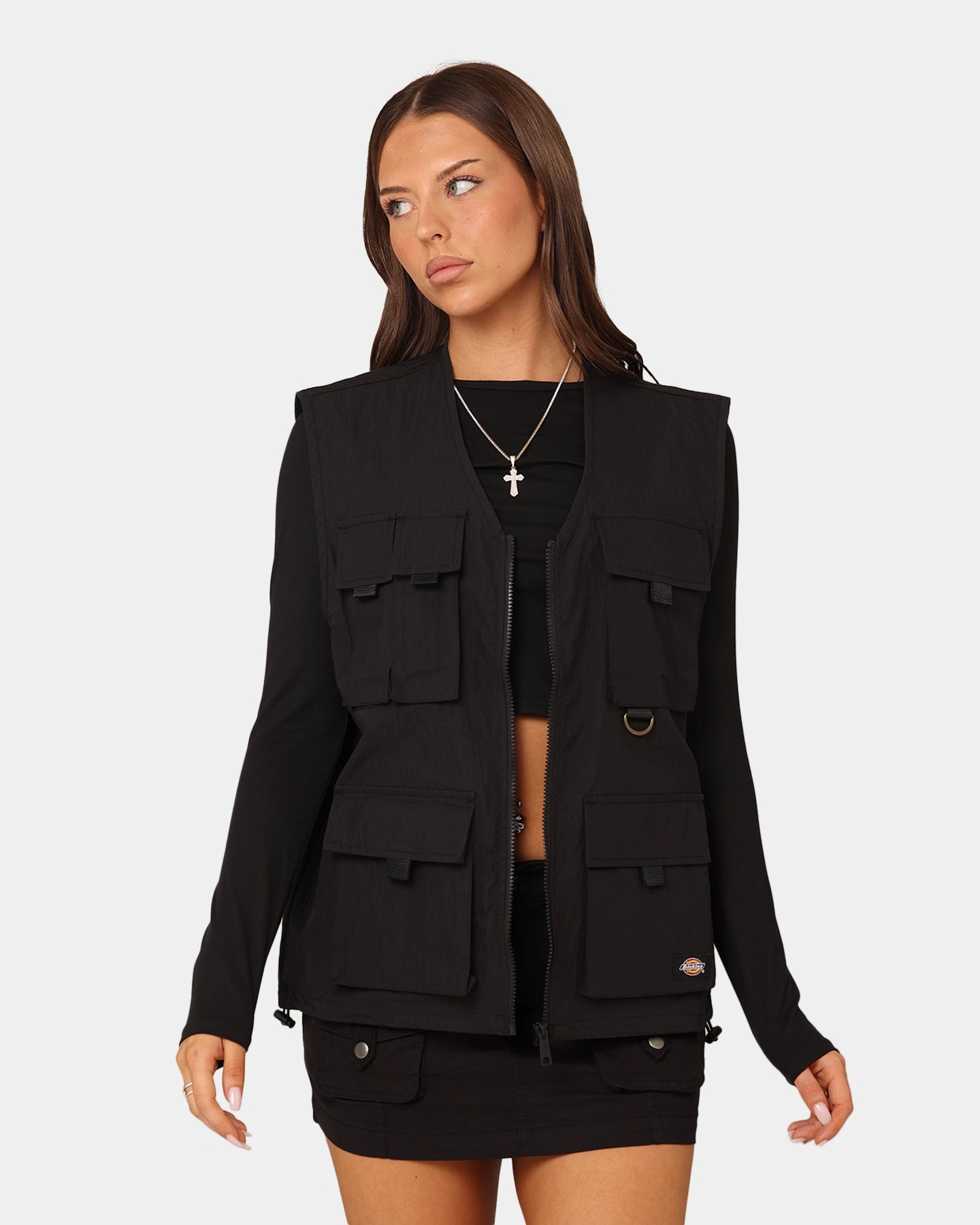 Dickies Women's Round Rock Vest Black planned purchase Ergonomic Paneling