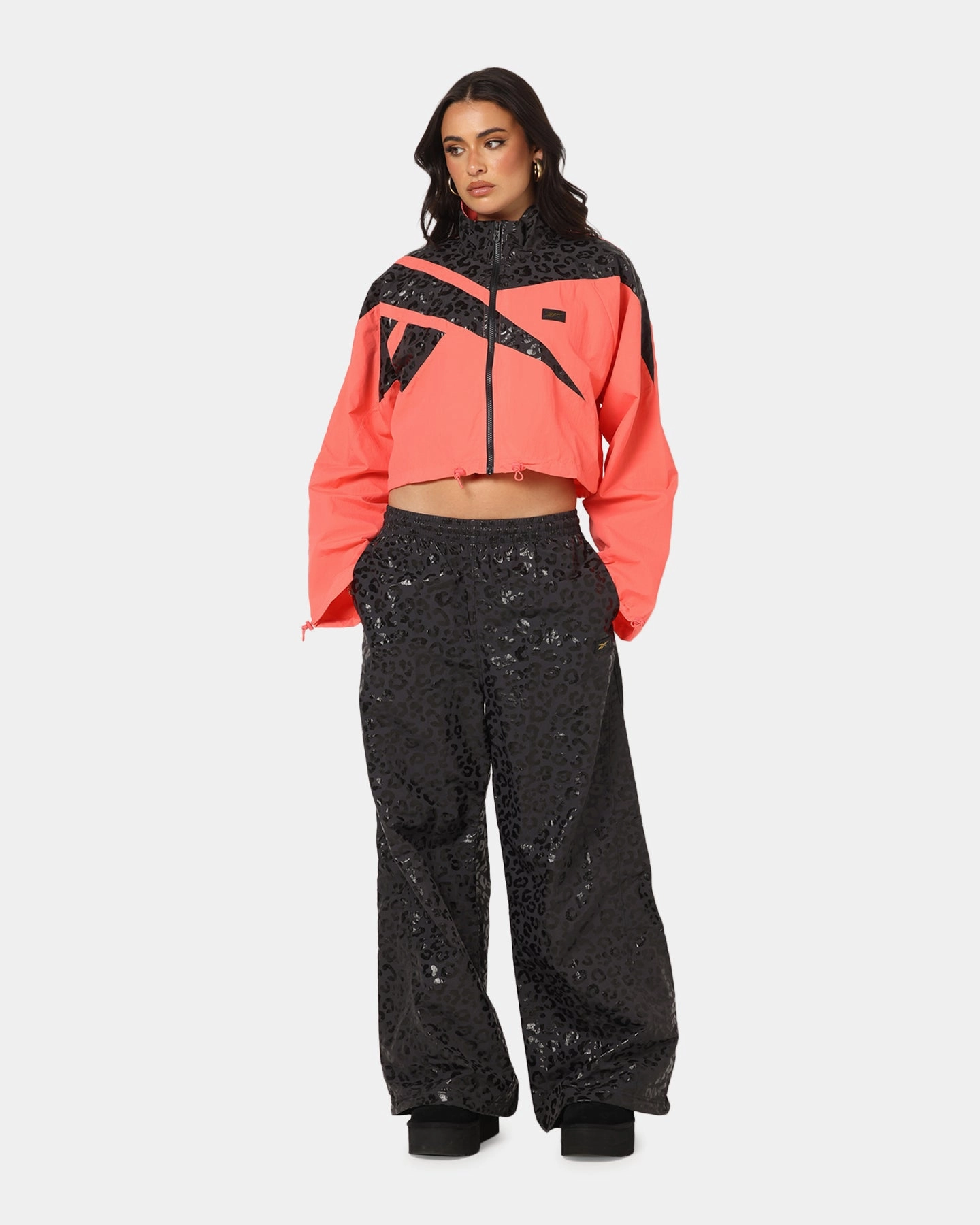 label Core Vent Zones Reebok X Angel Reese Women's Vector Track Jacket Coral