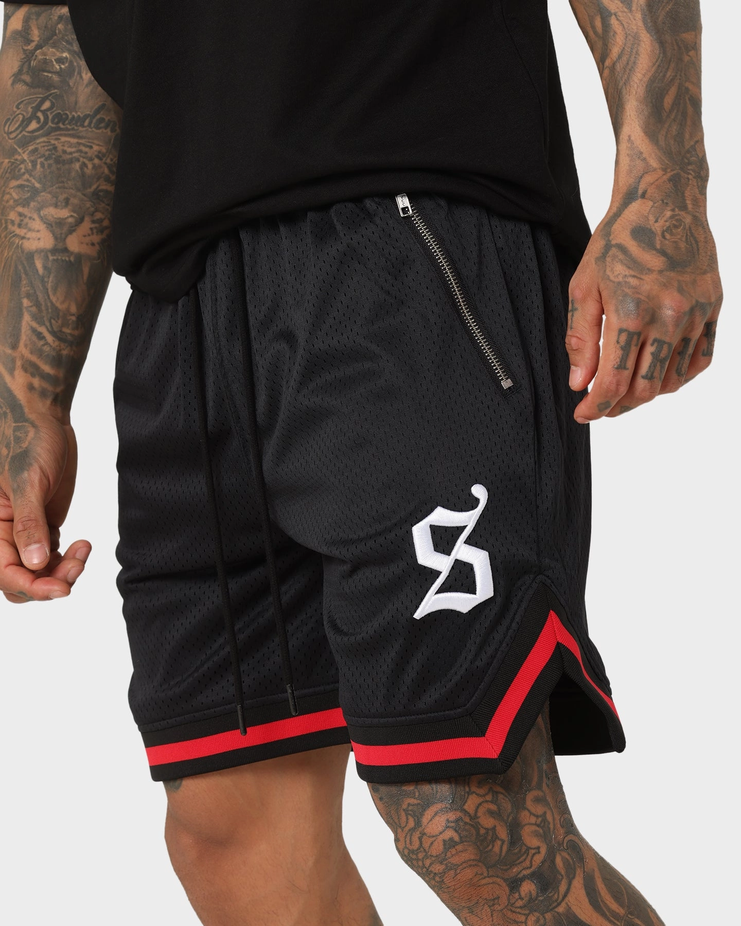 Subtle Charm hat Saint Morta Envogue All-Star Basketball Shorts Black/Red