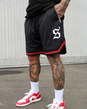 Saint Morta Envogue All-Star Basketball Shorts Black/Red Trend Essential Luxury Brand
