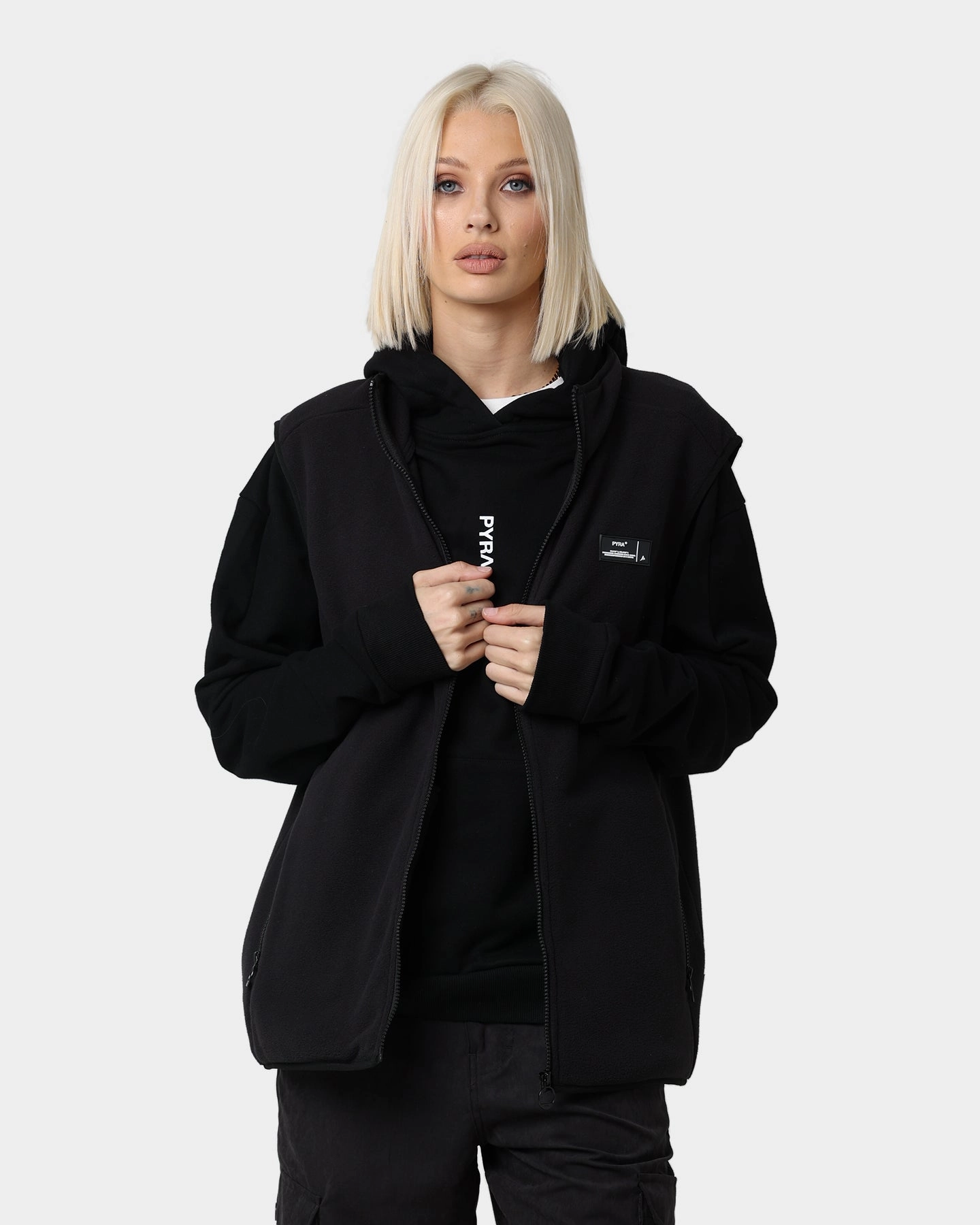 birthday celebration Reinforced Hem PYRA Polartec Fleece Vest Black/3M