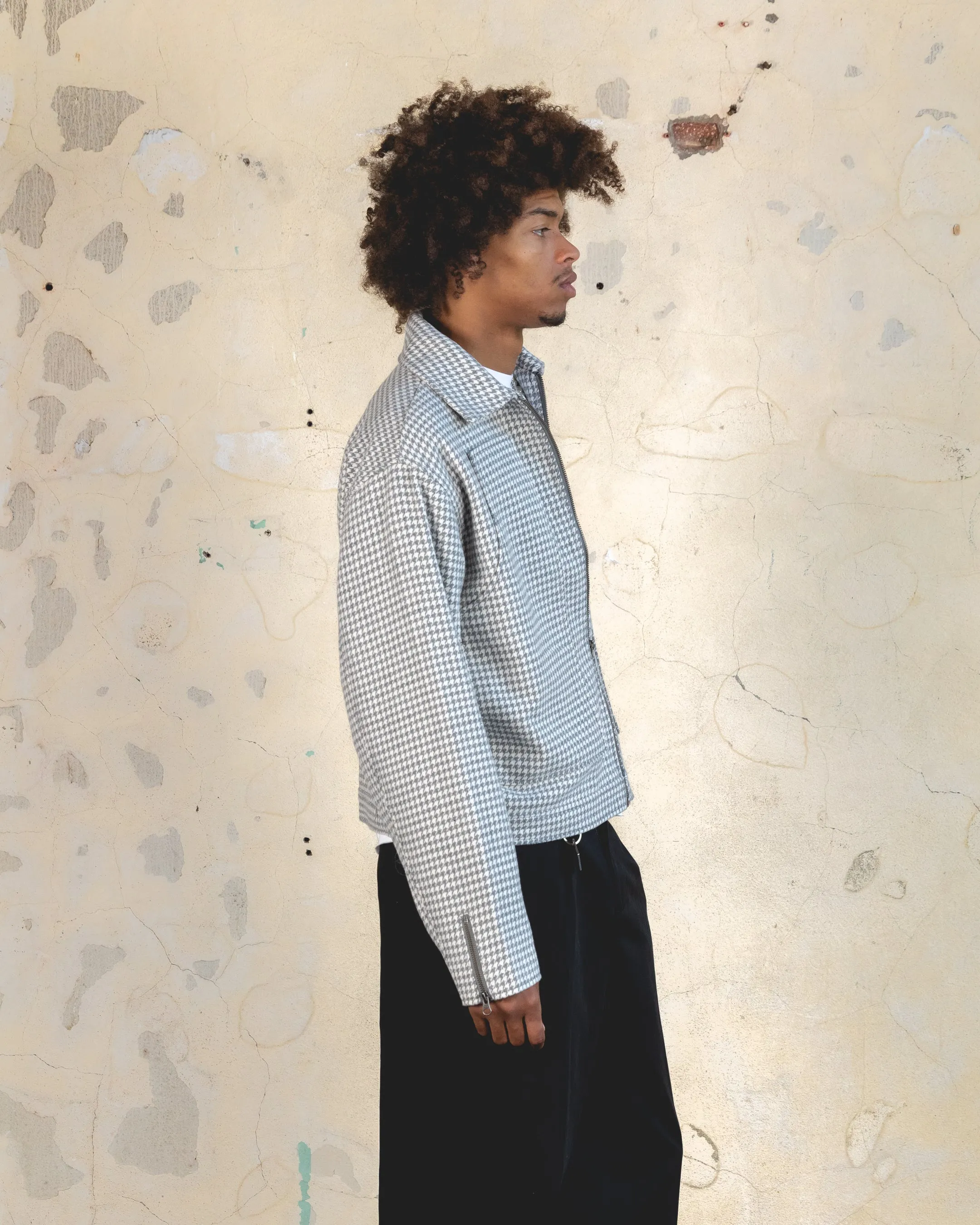 Corduroy 404 Studio Cropped Jacket Grey/White