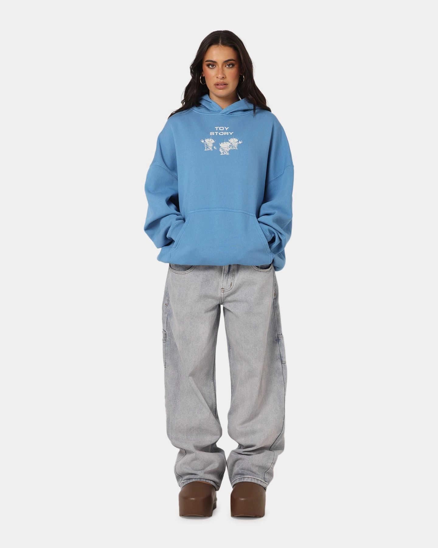 Lightweight Padding PaddedShoulders 73 Studio Disney Pixar Toy Story Coming Soon Premium Hoodie Washed Blue