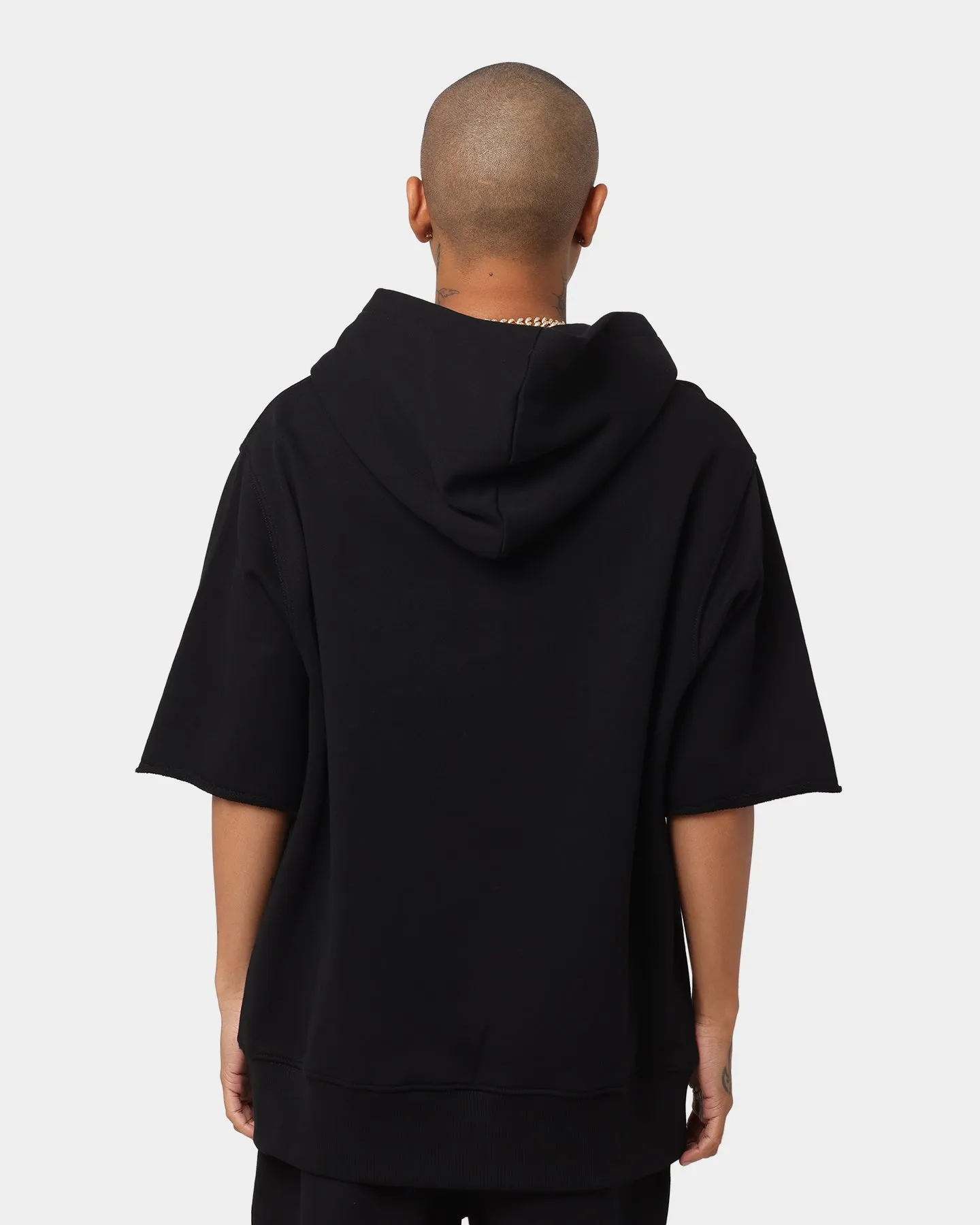 Support Create Dope Raw Cut Off Hoodie Black/White