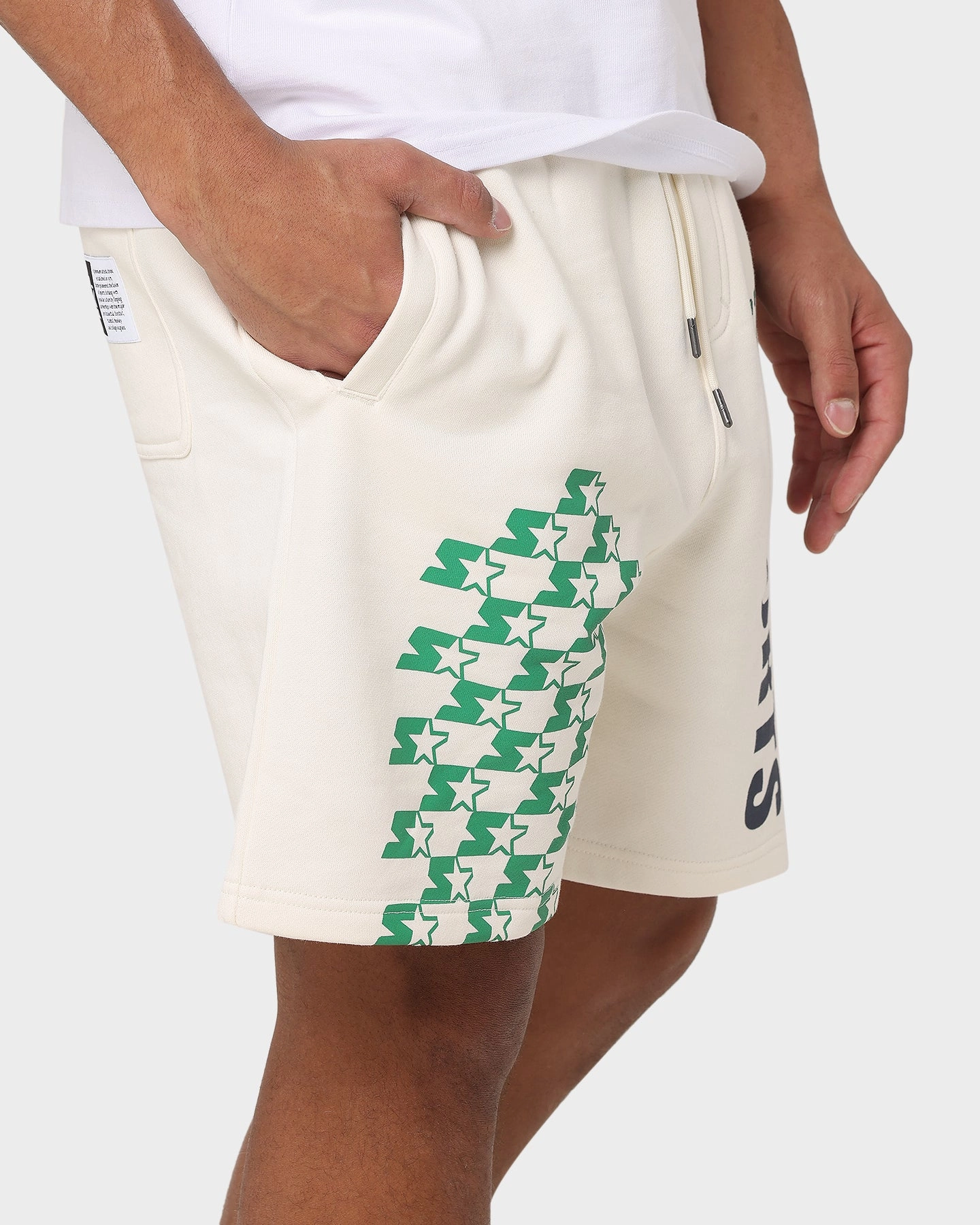 Starter International Sport Track Shorts Off White Breathable Design Warm Fit