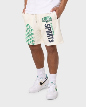 warm weather Extended Inseam Options Starter International Sport Track Shorts Off White