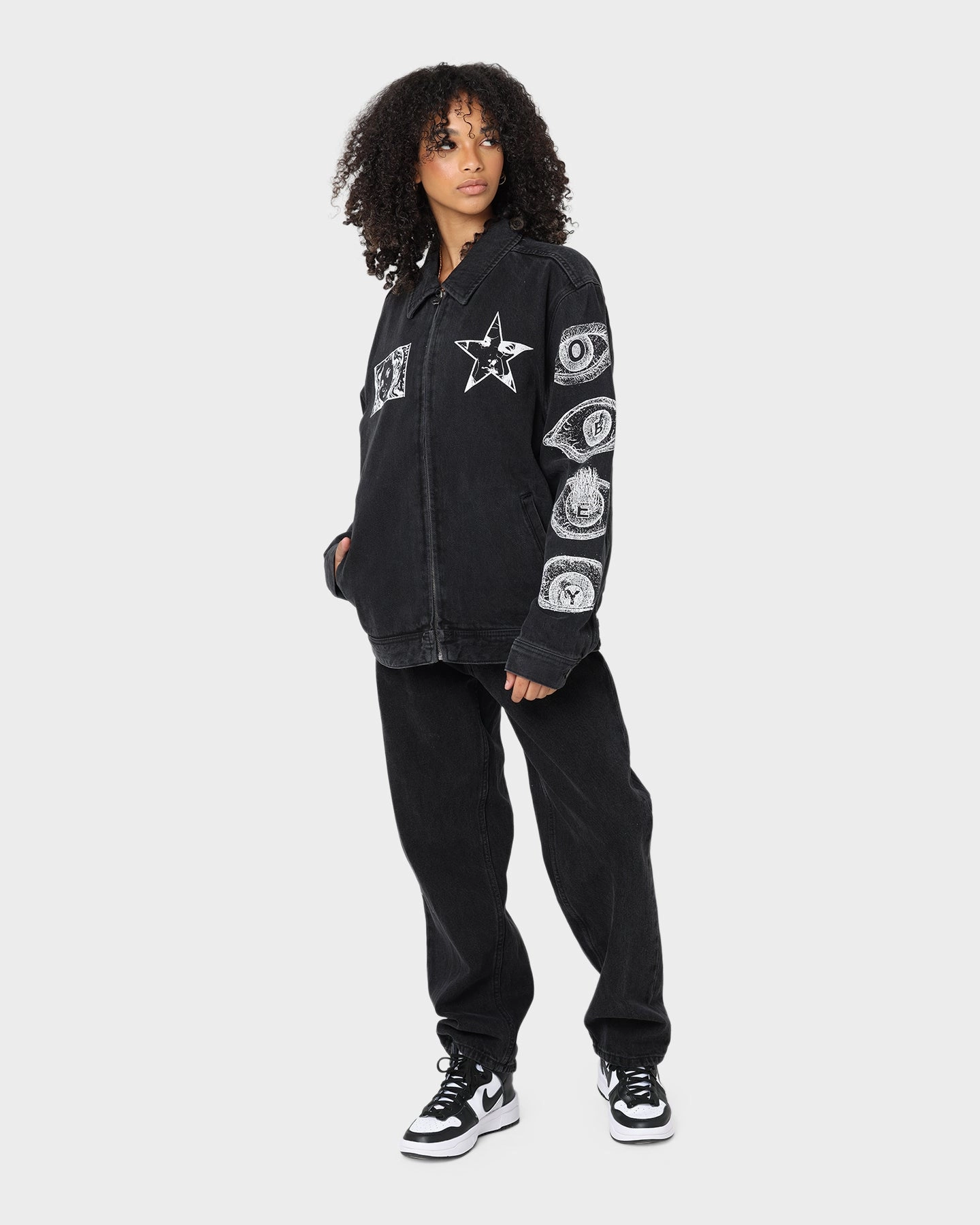 Cold Weather Wear Obey Obey Dreams Denim Jacket Dusty Black