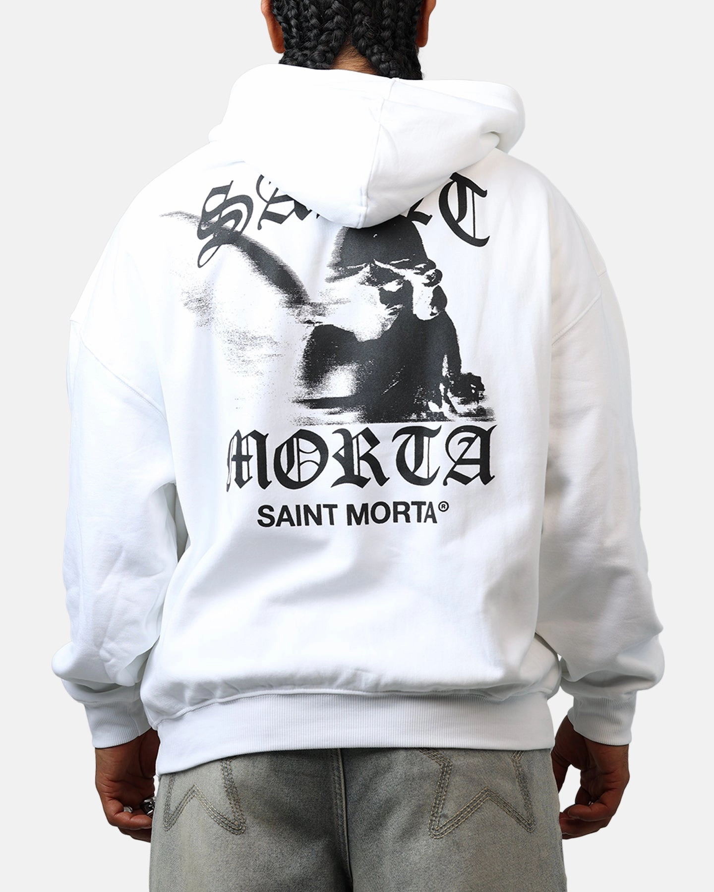 Saint Morta Maiden Boxy Hoodie White Skate Inspired
