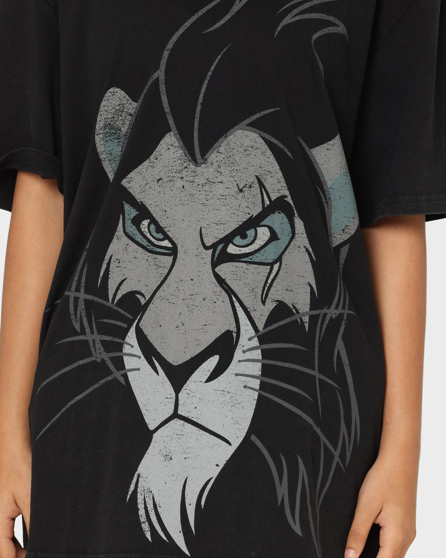 Weekend Wardrobe Disney Scar Vintage T-Shirt Washed Black