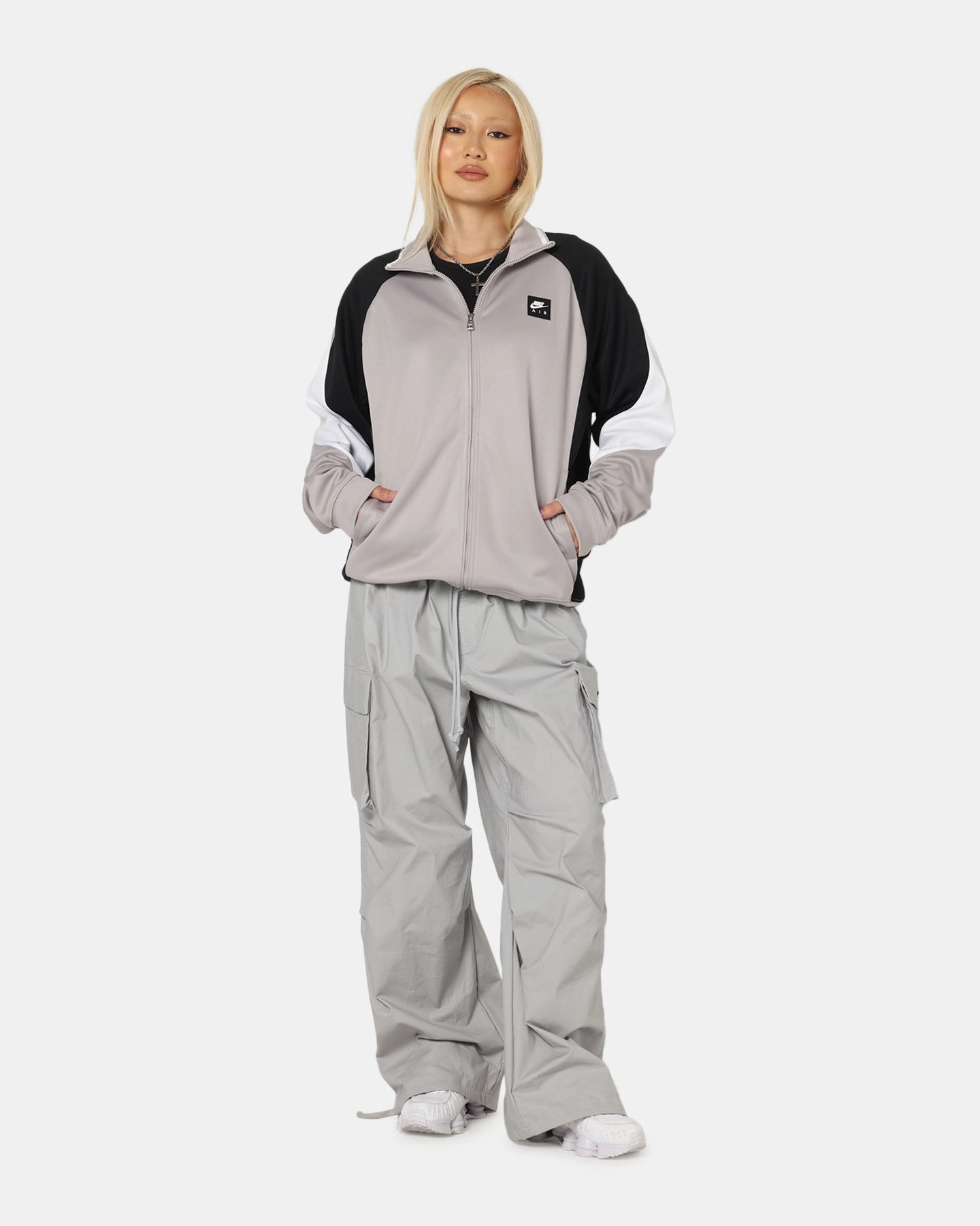 Nike Air Poly-Knit Zip Jacket Grey/Black Cozy Jacket gift - giving option