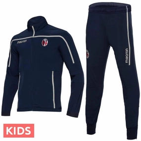 lubricant Kids - Bologna FC navy presentation soccer tracksuit 2018/19 - Macron