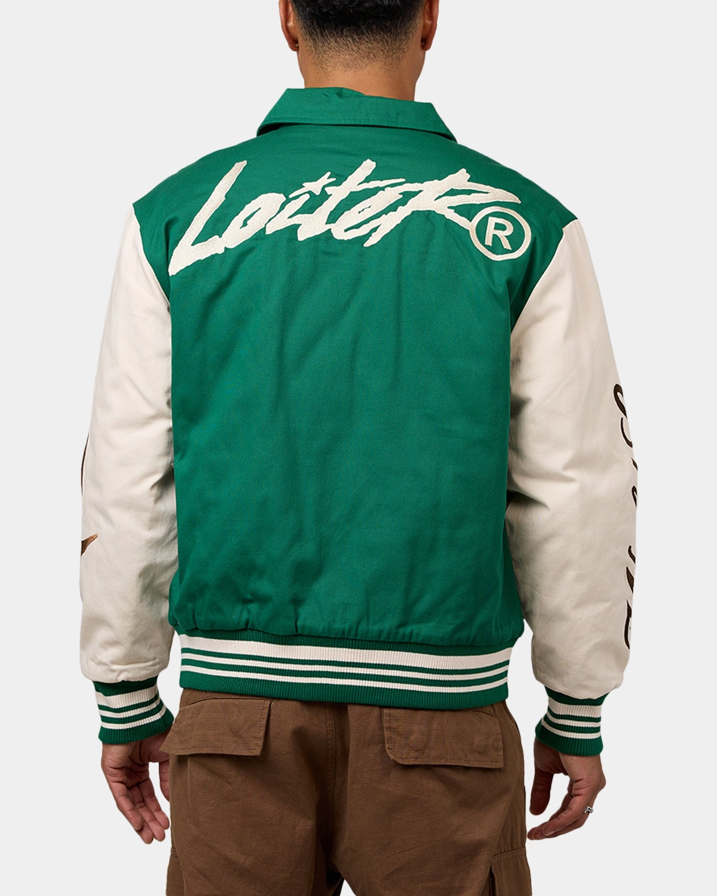 Loiter World Series Varsity Jacket Green Compact Packability Travel Ease