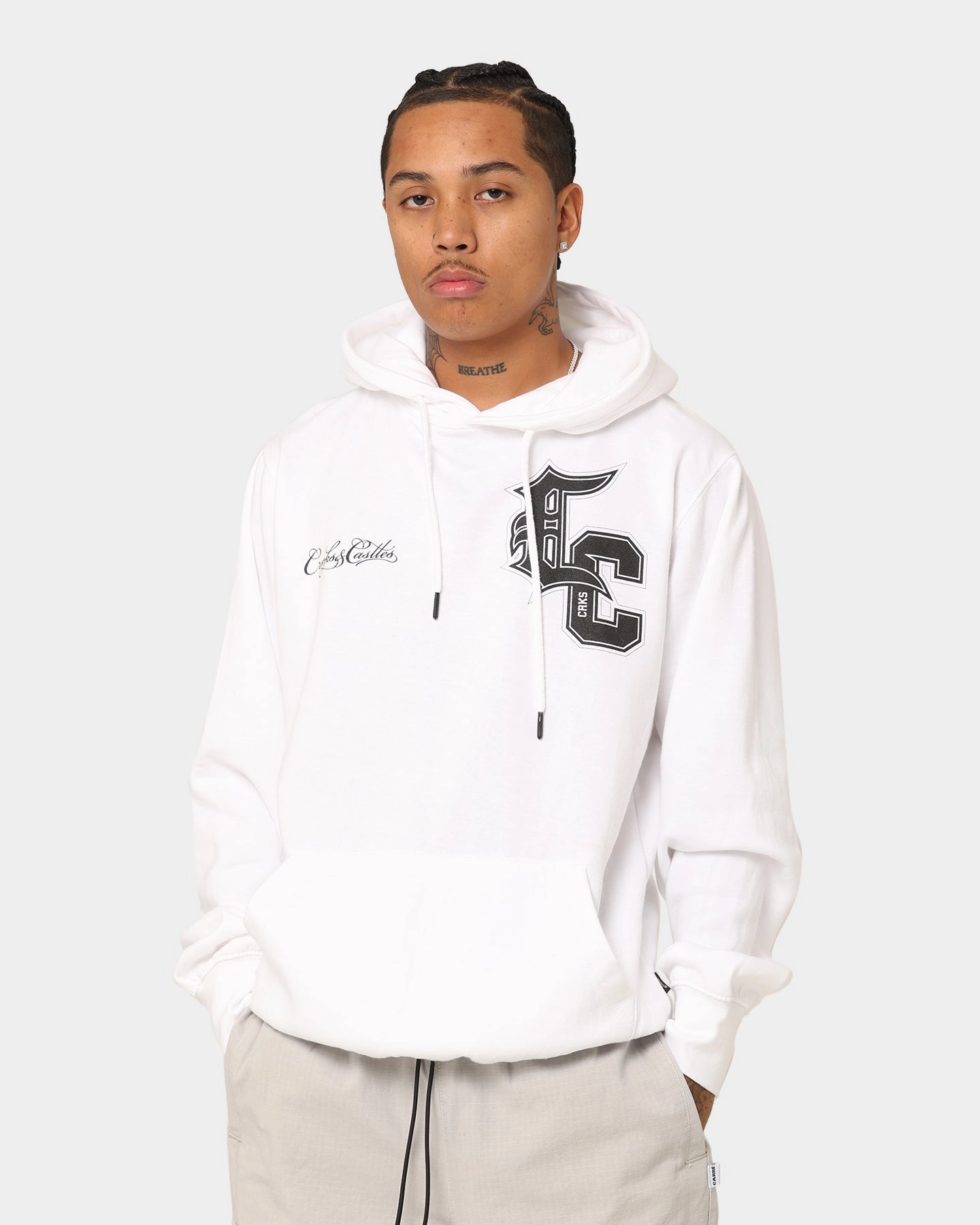 Seasonal Wardrobe Weekend Brunch Crooks & Castles Varsity Of Old Hoodie White