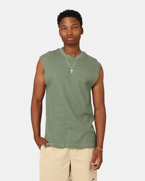 XXIII Waffle Muscle Singlet Sage Relax Style Trend Trendy Comfort