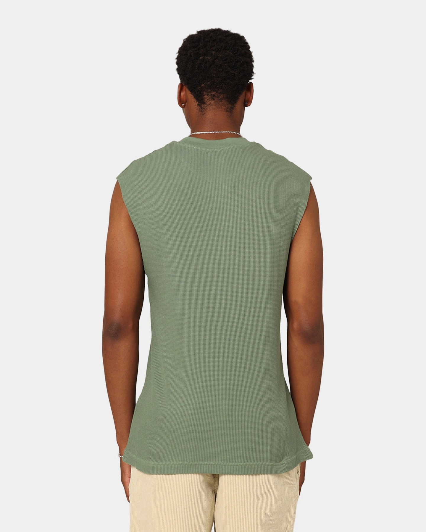 Easygoing Design XXIII Waffle Muscle Singlet Sage